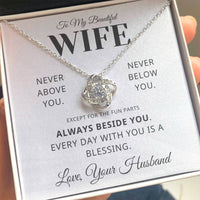 Load image into Gallery viewer, Gift For Wife "Every Day With You Is A Blessing" Infinity Knot Necklace - Bard Jewelry
