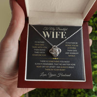 Load image into Gallery viewer, Gift For Wife "No Matter How Near or Far" Infinity Knot Necklace - Bard Jewelry

