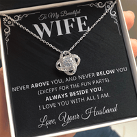 Load image into Gallery viewer, Gift For Wife - Always Beside you: Love you with all I am - Infinity Knot Necklace - Bard Jewelry
