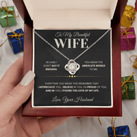 Load image into Gallery viewer, Gift For Wife " You Mean The Absolute World To Me" Infinity Knot Necklace - Bard Jewelry

