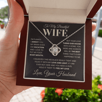 Load image into Gallery viewer, Gift For Wife - Brain goes on vacation - Infinity Knot Necklace - Bard Jewelry
