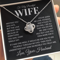 Load image into Gallery viewer, Gift For Wife - How Incredible You Truly Are - Infinity Knot Necklace - Bard Jewelry
