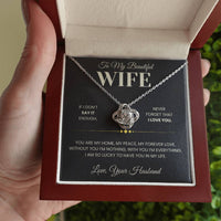 Load image into Gallery viewer, Gift For Wife "My Forever Love" Infinity Knot Necklace - Bard Jewelry
