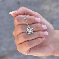 Load image into Gallery viewer, Gift For Wife "Day I Laid Eyes On You" Infinity Knot Necklace - Bard Jewelry
