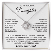 Load image into Gallery viewer, Gift For Daughter - Stronger than you seem - Unfinity Knot Necklace - Bard Jewelry

