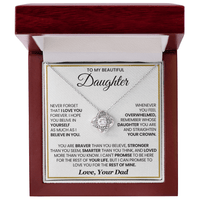 Load image into Gallery viewer, Gift For Daughter - Stronger than you seem - Unfinity Knot Necklace - Bard Jewelry
