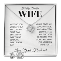 Load image into Gallery viewer, Gift For Wife - Love you Even More For It - Infinity Knot and Earing Bundle - Bard Jewelry
