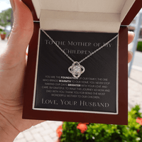 Load image into Gallery viewer, Gift For Wife - Foundation Of Our Family - Infinity Knot Necklace - Bard Jewelry

