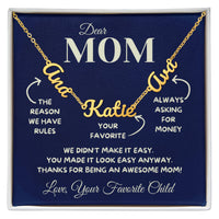 Load image into Gallery viewer, Three Name Necklace - Mom Made It Look Easy - Bard Jewelry
