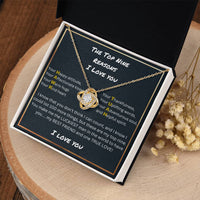 Load image into Gallery viewer, Top Nine Reasons I Love You - Loveknot Necklace - Bard Jewelry
