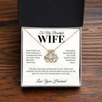 Load image into Gallery viewer, Gift For Wife - Love you for the rest of my life - Love Knot Necklace - Bard Jewelry
