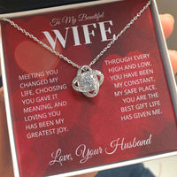 Load image into Gallery viewer, Gift For Wife - Love You More For it - Infinity Knot Necklace RH1 - Bard Jewelry
