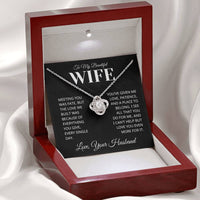 Load image into Gallery viewer, Gift - For Wife - Love You Even More - Infinity Knot Necklace V0007 - Bard Jewelry
