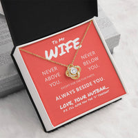 Load image into Gallery viewer, Gift For Wife - Always Beside You (P.S. The ‘D' Tonight) - Love Knot Necklace - Bard Jewelry
