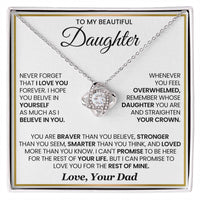 Load image into Gallery viewer, Gift For Daughter - Never Forget that I love you - Infintiy Knot Necklace - Bard Jewelry

