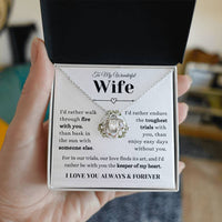 Load image into Gallery viewer, Keeper of My Heart Necklace - Love Knot Necklace - Bard Jewelry
