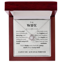 Load image into Gallery viewer, To My Wife - Fate Has You Always Kinda Sorta on My Mind - Love Knot Necklace - Bard Jewelry
