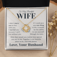 Load image into Gallery viewer, Gift For Wife - Together is My Favorite Place to Be - Infintiy Knot Necklace - Bard Jewelry
