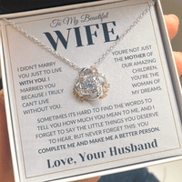 Load image into Gallery viewer, Gift For Wife - Mother of Our Amazing Children - Infinity Knot Necklace - Bard Jewelry

