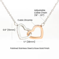 Load image into Gallery viewer, For Sister - Hearts in Unity - Interlocking Hearts Necklace - Bard Jewelry
