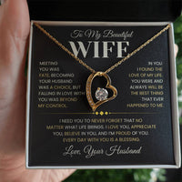 Load image into Gallery viewer, Gift For Wife "Meeting You Was Fate " Heart Necklace - Bard Jewelry
