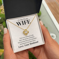 Load image into Gallery viewer, Gift For Wife - Because You Were There - Infinity Knot Necklace - Bard Jewelry
