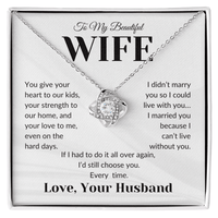 Load image into Gallery viewer, Gift For Wife - I'd Still Choose you Every Time - Infinity Knot Necklace - Bard Jewelry
