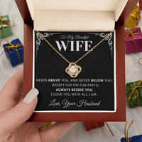 Load image into Gallery viewer, Gift For Wife - Always Beside you: Love you with all I am - Infinity Knot Necklace - Bard Jewelry
