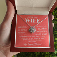 Load image into Gallery viewer, Gift For Wife - My Hearts Keeper (red) - Infinity Knot Necklace - Bard Jewelry
