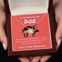 Load image into Gallery viewer, Gift For Your Smokin Hot Doe - Hunt Ended - Love Knot Knecklace - Bard Jewelry
