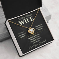 Load image into Gallery viewer, Gift For Wife "You Mean The World To Me" Infinity Knot Necklace - Bard Jewelry
