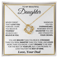 Load image into Gallery viewer, Gift For Daughter - Stronger than you seem - Unfinity Knot Necklace - Bard Jewelry
