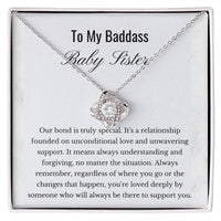 Load image into Gallery viewer, For Sister - You Are Deeply Loved - Love Knot Necklace - Bard Jewelry
