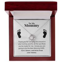 Load image into Gallery viewer, Gift For Expecting Mother - Thank you for Carrying me - Infinity Knot Necklace - Bard Jewelry
