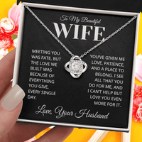 Load image into Gallery viewer, Gift - For Wife - Love You Even More - Infinity Knot Necklace V0007 - Bard Jewelry
