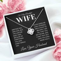 Load image into Gallery viewer, Gift - For Wife - Love You Even More - Infinity Knot Necklace V0004 - Bard Jewelry
