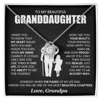 Load image into Gallery viewer, Gift for Granddaughter - Most Beautiful Chapters - Infinity Knot Necklace - Bard Jewelry
