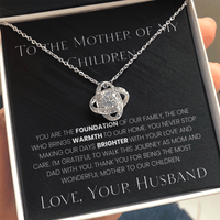 Load image into Gallery viewer, Gift For Wife - Foundation Of Our Family - Infinity Knot Necklace - Bard Jewelry
