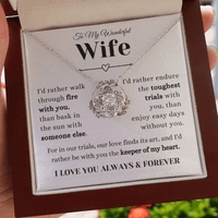 Load image into Gallery viewer, Keeper of My Heart Necklace - Love Knot Necklace - Bard Jewelry
