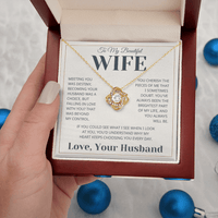 Load image into Gallery viewer, Gift For Wife - Meeting you was Destiny - Infinty Knot Necklace - Bard Jewelry
