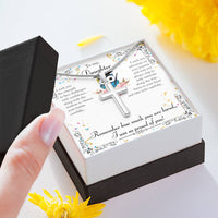 Load image into Gallery viewer, For My Daughter - Wisdom to Choose Your Battles - Stainless Cross Necklace - Bard Jewelry
