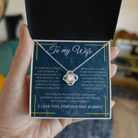 Load image into Gallery viewer, To My Wife - I Love you Forever and Always - Love Knot Necklace - Bard Jewelry
