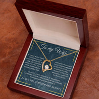Load image into Gallery viewer, To My Wife - I Love you Forever and Always - Forever Love Heart Necklace - Bard Jewelry
