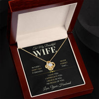 Load image into Gallery viewer, Gift For Wife "Never Forget.... " Infinity Knot Necklace - Bard Jewelry
