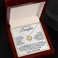Load image into Gallery viewer, Gift For Daughter - Stronger than you seem - Unfinity Knot Necklace - Bard Jewelry

