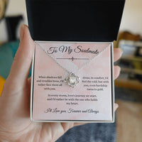 Load image into Gallery viewer, To My Soulmate - The One Who Holds my Heart - Love Knot Necklace - Bard Jewelry

