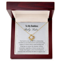 Load image into Gallery viewer, For Sister - You Are Deeply Loved - Love Knot Necklace - Bard Jewelry
