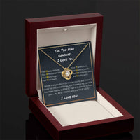 Load image into Gallery viewer, Top Nine Reasons I Love You - Loveknot Necklace - Bard Jewelry
