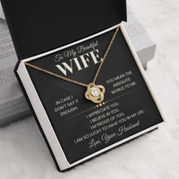 Load image into Gallery viewer, Gift For Wife " World To Me" Infinity Knot Necklace - Bard Jewelry
