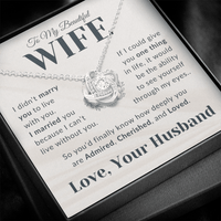 Load image into Gallery viewer, Gift For Wife - Admired, Cherished, Loved - Infinity Knot Necklace - Bard Jewelry
